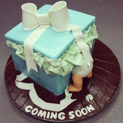 Baby in Gift Baby Shower Cake