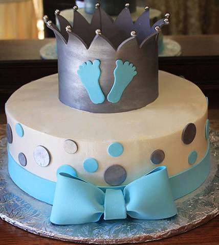 Crown Baby Shower Cake