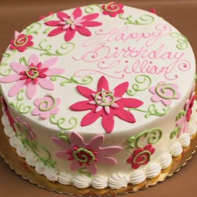 Flower Designing Birthday Cake