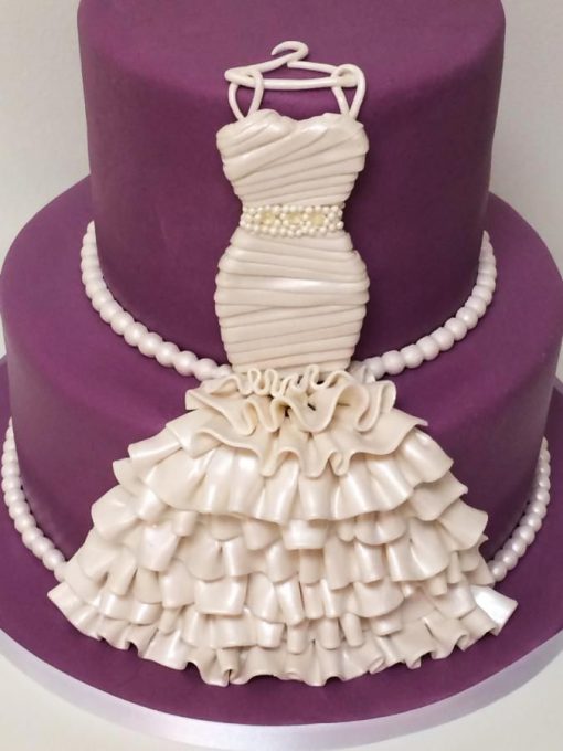 Fancy Dress Bridal Shower Cake