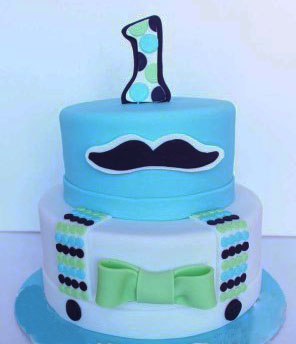 Green Bow Dad Birthday Cake