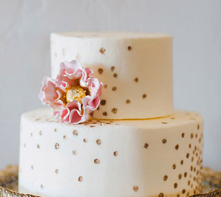 Pink Flower Bridal Shower Cake