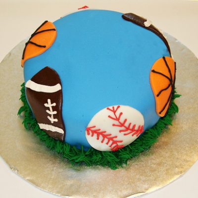 Baseball Blue Sports Cake