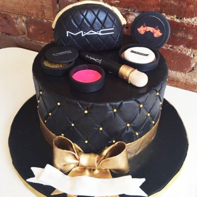 Black Theme Mac Makeup Cake