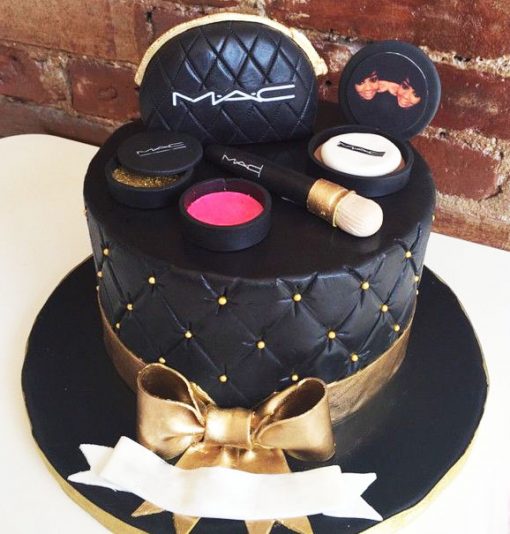 Black Theme Mac Makeup Cake