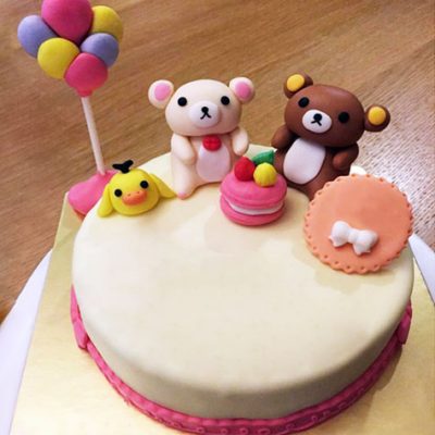 Lovely Cartoons Birthday Cake