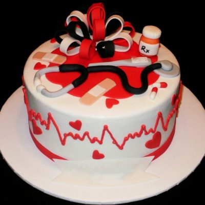 Nurse Red Medical Cake