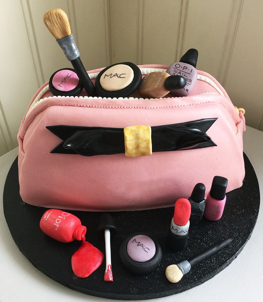 Pink Bag Mac Makeup Cake