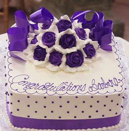 Purple Theme Birthday Cake
